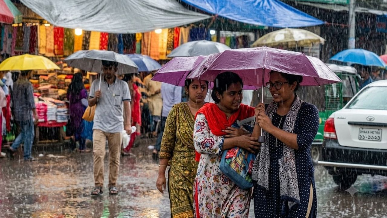 ঢাকা জুড়ে মেঘের আনাগোনা; নামছে বৃষ্টি, কমছে গরম